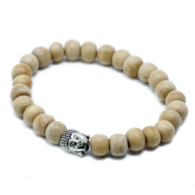 12x Perles de Bois de Sandales Parfumées et Bracelet Buddah