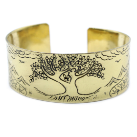 Bracelet Tibétain en Laiton - Arbre de Vie