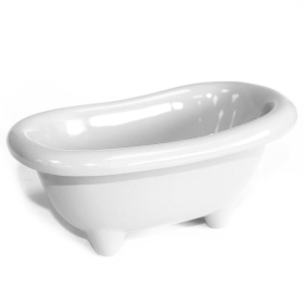 4x Mini Baignoire en Céramique - Blanc