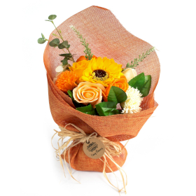 Bouquet de fleurs de savon- Orange