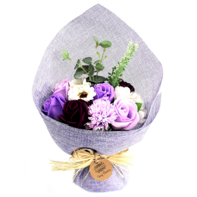 Bouquet de fleurs de savon - Violet