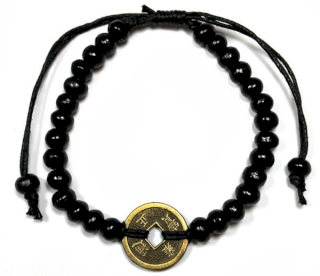 5x Bracelets Feng shui de Bali - Noir