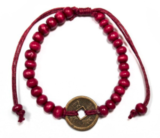5x Bracelets Feng shui de Bali - Rouge