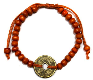 5x Bracelets Feng shui de Bali - Orange