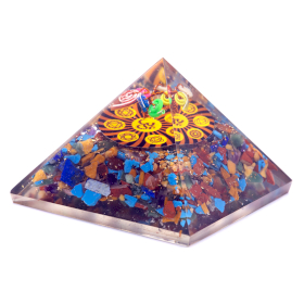 Pyramide Orgonite - Om Chakra - 70 mm