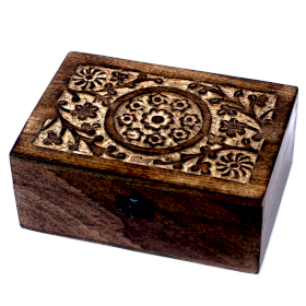 Coffret d\'aromathérapie sculpté à motifs floraux (peut contenir 24 bouteilles)
