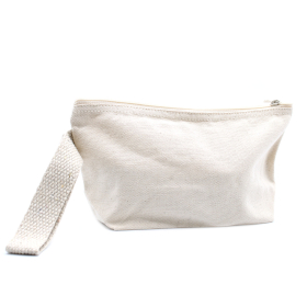 6x Trousse de Toilette en Coton Naturel 10 oz - Trousse avec Poignée