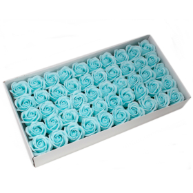 50x Roses de Savon pour Bouquet- M/Bleu Layette