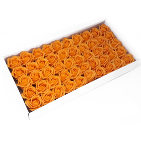 50x Roses de Savon  pour Bouquet- Medium/Abricot