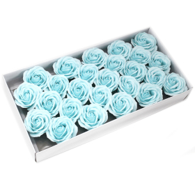 25x Roses de Savon  pour Bouquet- L/Bleu Layette