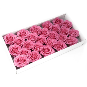 25x Roses de Savon  pour Bouquet- Larges/Rose