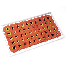 50x Tournesols de Savons pour Bouquet- S/Orange