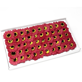 50x Tournesols de Savons pour Bouquet- S/Rouge