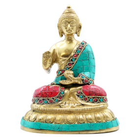 Figurines Boudha en Cuivre - Bénédiction - 15cm