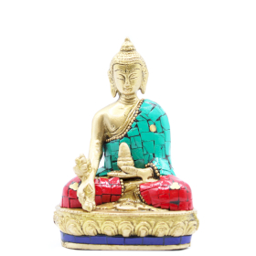 Figurines Boudha en Cuivre - Mains en bas - 11.5 cm