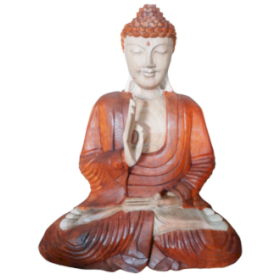 Statue Bouddha Sculptée Main - 60cm - Transmission