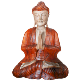Statue Bouddha Sculptée Main - 60cm - Accueil