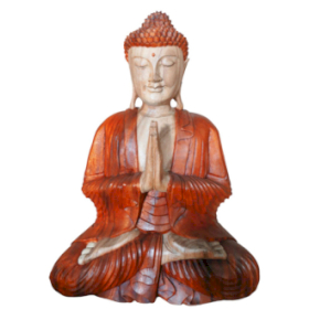 Statue Bouddha Sculptée Main - 30cm - Acceuil