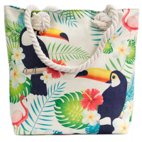 Sac Classique à Corde -  Toucan Tropical