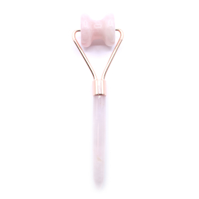 Rouleau de Massage Visage - Quartz Rose