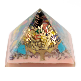 Grande Pyramide Orgonite 70mm - Arbre