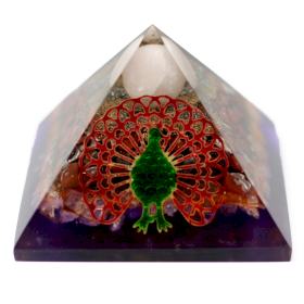 Grande Pyramide  Orgonite 80mm - Paon