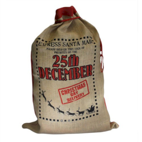 Sacs en jute de Noël 