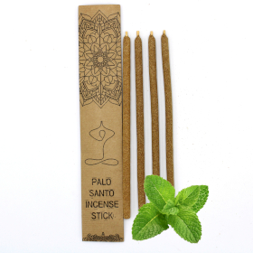 3x Set de 4 Bâtonnets d\'Encens de Palo Santo - Menthe Poivrée