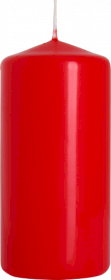 8x Bougie Pilier 50x100mm - Rouge