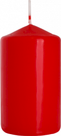 6x Bougie Pilier 60x100mm - Rouge