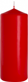 6x Bougie Pilier 80x200mm - Rouge