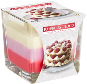 6x Bougies Arc-en-Ciel en Verre - Nuage de framboise