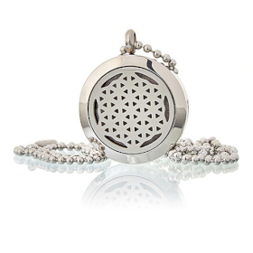 Collier Diffuseur Aromathérapie - Fleur de Vie 25mm