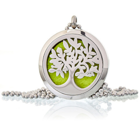 Collier Diffuseur Aromathérapie - Arbre de Vie 30mm