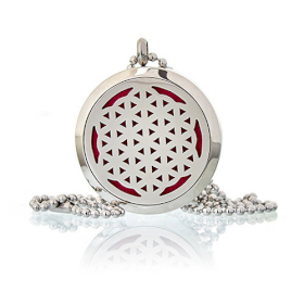 Collier Diffuseur Aromathérapie- Fleur de Vie 30mm