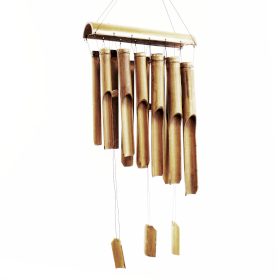 Carillon Bambou - Finition Naturelle - 12 Grands Tubes