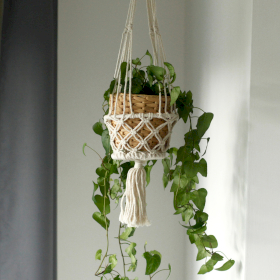 Suspension Macramé pour Plantes - Petit Pot