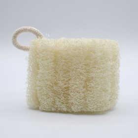 10x Loofah de Luxe Égyptien avec Ficelle en Coton - Non Compressé - 8-12cm