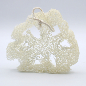 10x Loofah de Luxe Égyptien avec Ficelle en Coton - Non Compressé - 2 cm