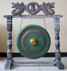 Petit Gong de Méditation avec Support - 25cm - Vert