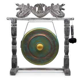 Gong de Méditation Moyen avec Support - 50cm - Vert