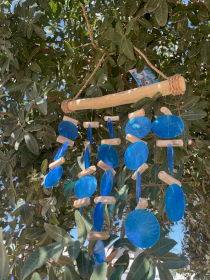 Carillón de madera flotante - Azul