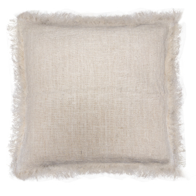 4x Housse de Coussin en Lin 45x45cm avec Frange