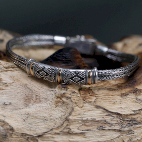 Bracelet Argent et Or - Unisexe Motif 2