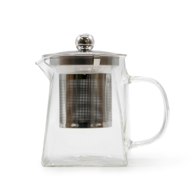 Théière en verre avec infuseur - Forme Tour - 350 ml