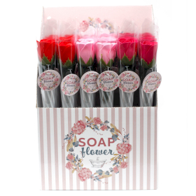 288x Fleurs Uniques et Présentoir - Petite Rose