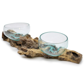 Verre Soufflé sur Racine - Double support XL - 70cm