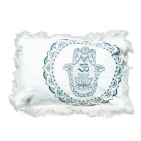 4x Housse de Coussin Hamsa - 30x50cm - Vert