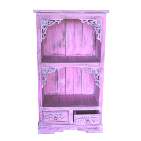 Meuble de Salle de Bain en Bois d\'Albasia - Rose délavé