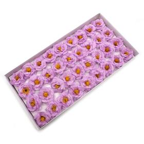 36x Camélia de Savon pour Bouquet - Violet Clair